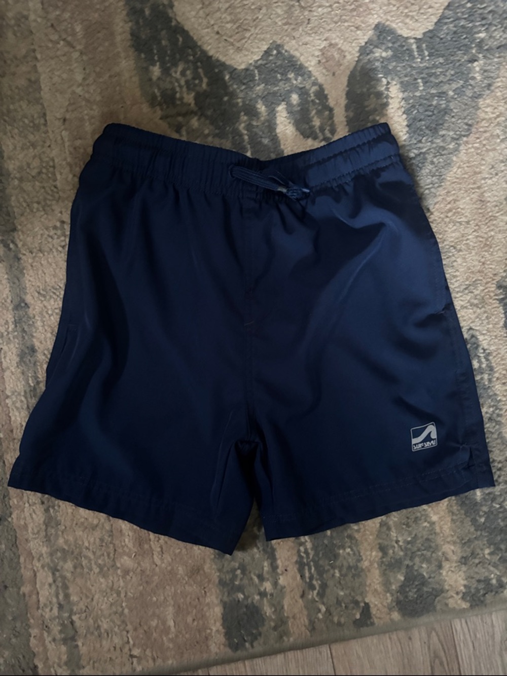 Surf Style Navy Blue Boys' Swim Trunks